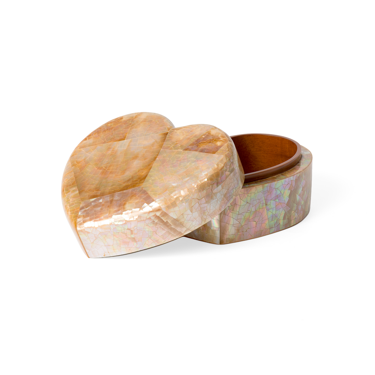 Heart Pearl Oyster Box Blush
