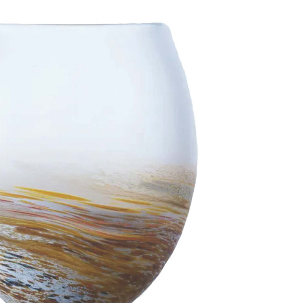 Amber Frosted Vase