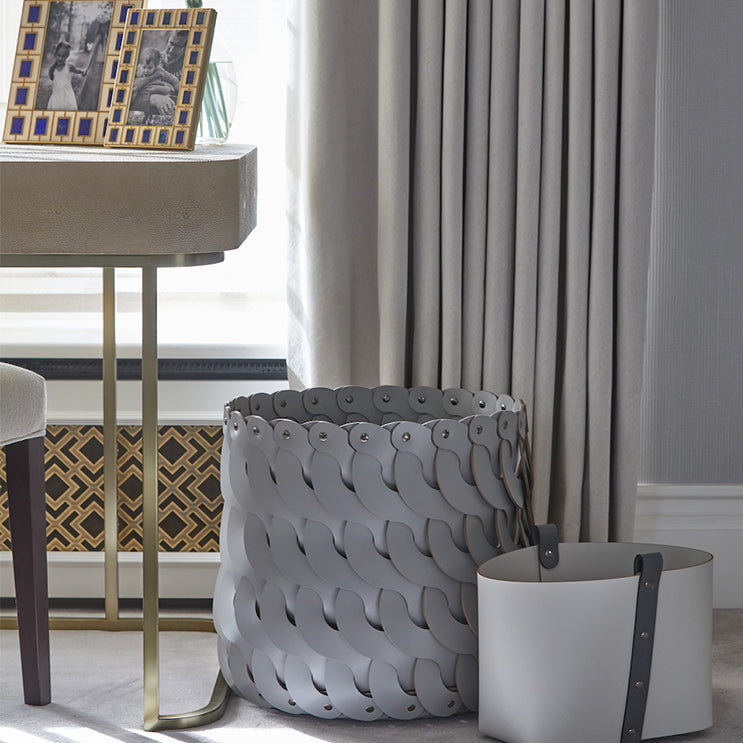 Audrey Leather Basket Tall