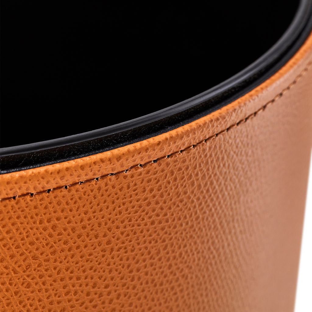 Auri Apricot Leather Bin