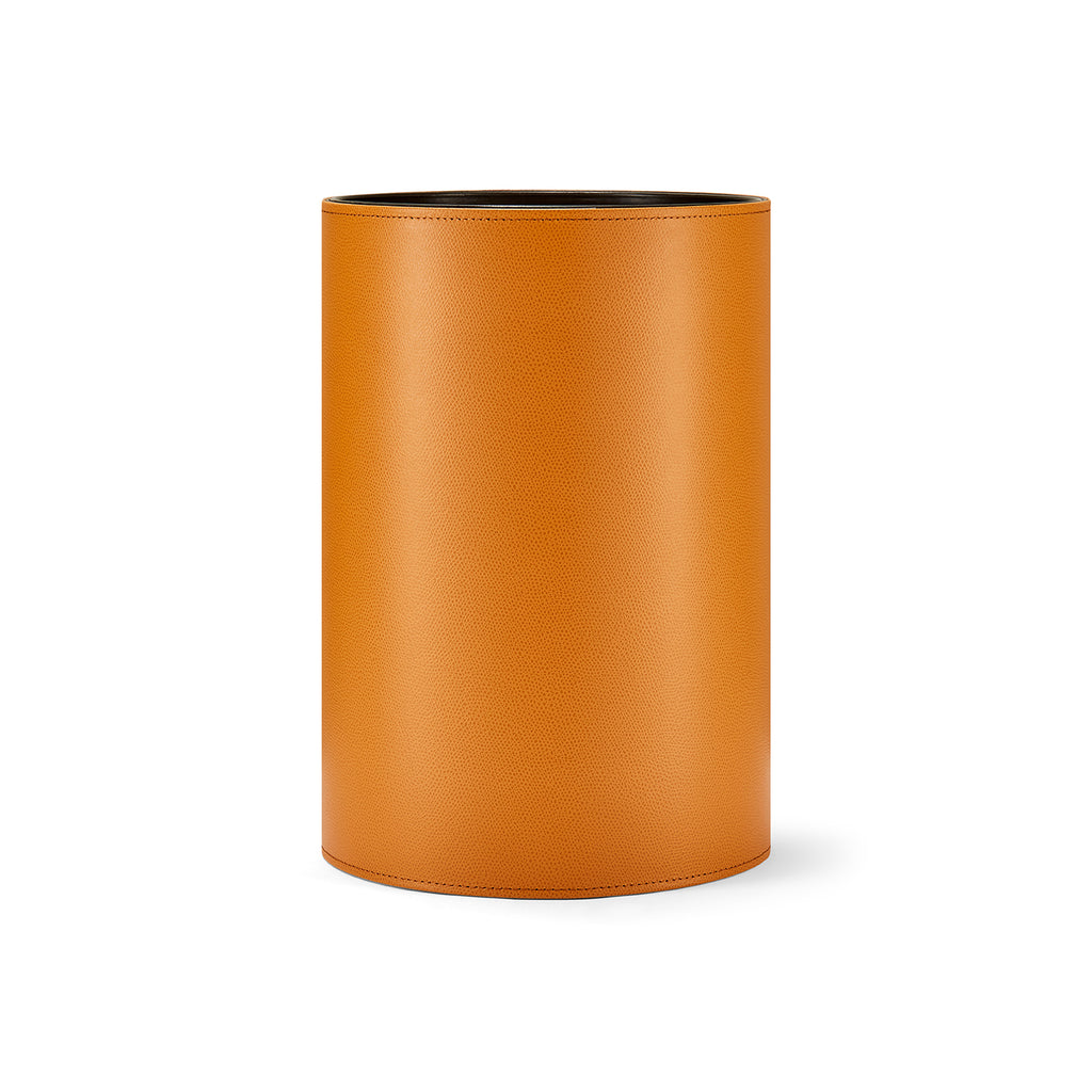 Auri Apricot Leather Bin