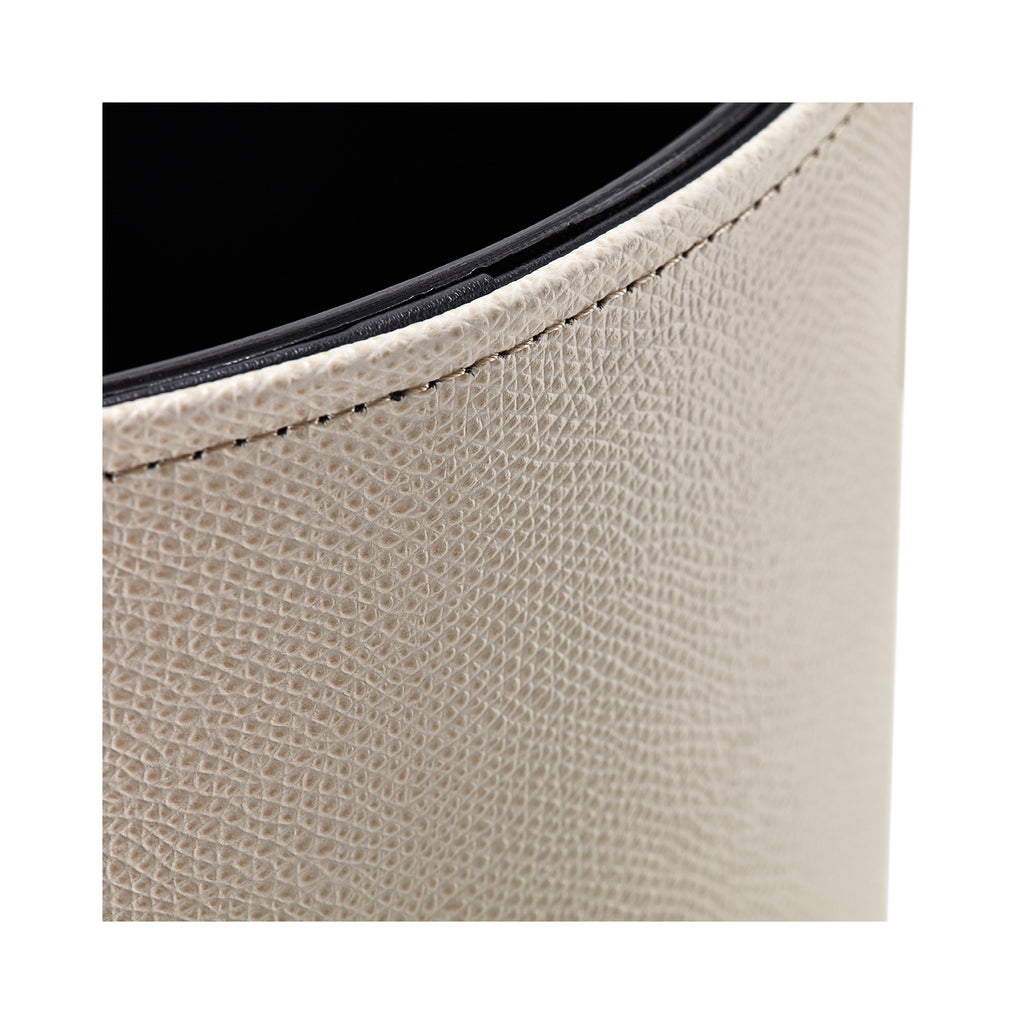 Auri Cream Leather Bin