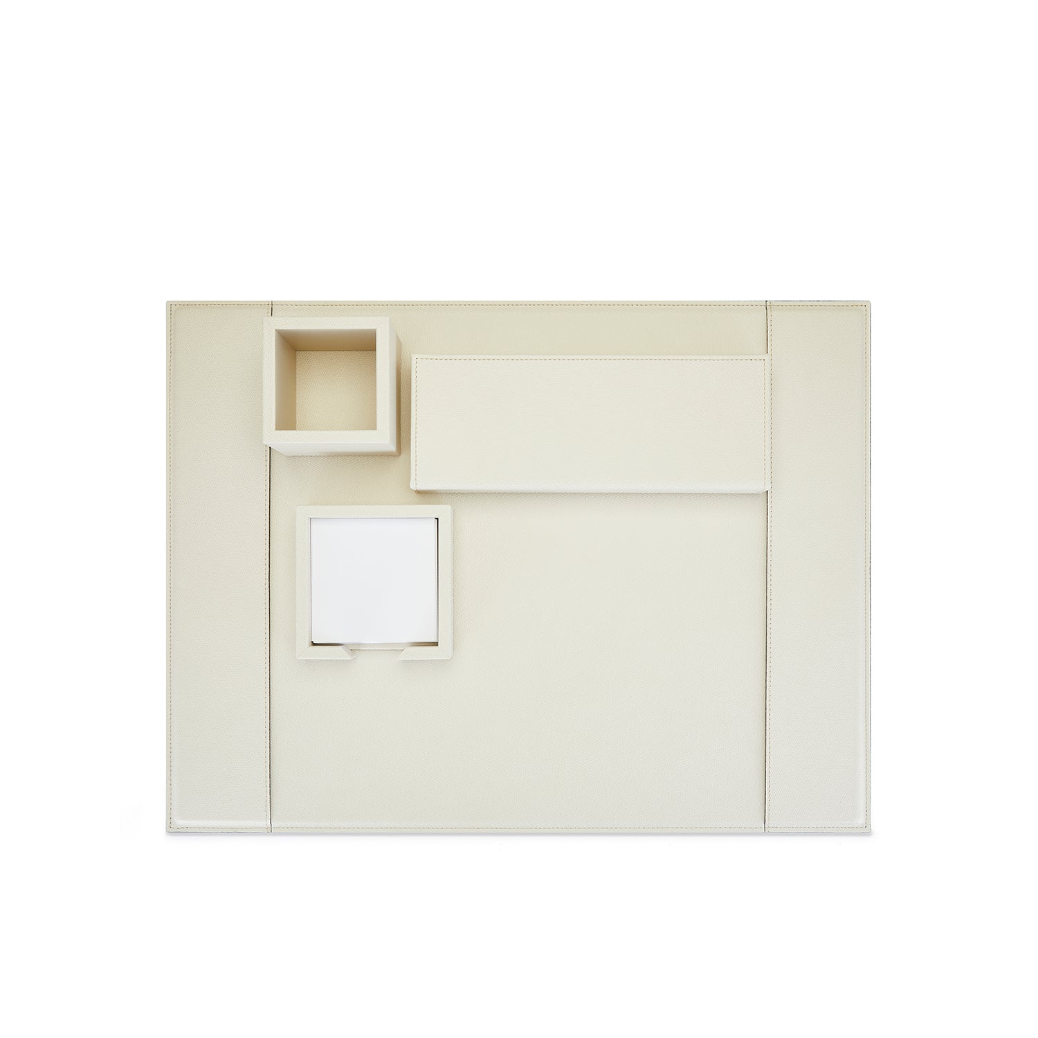 Auri Cream Leather Desk Set