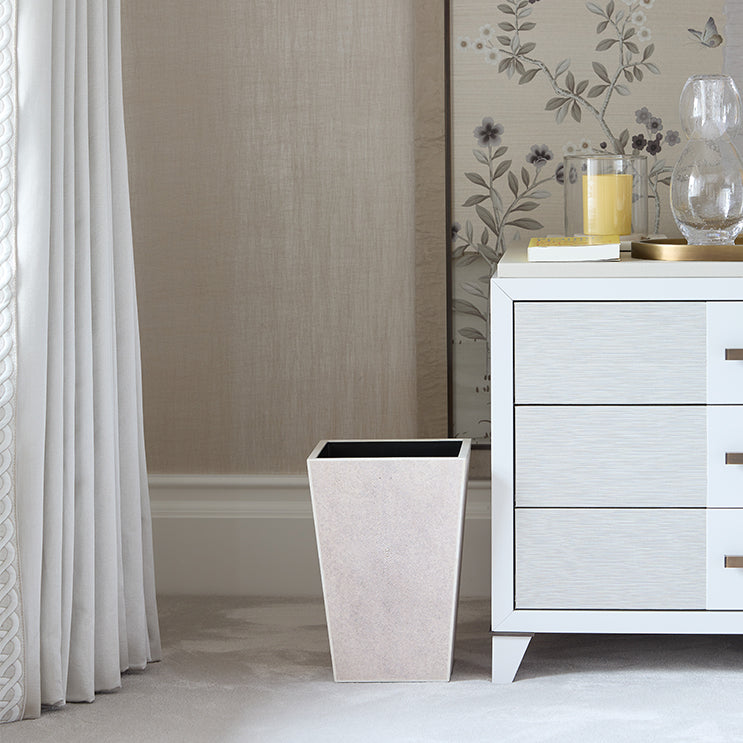 Belmont Tapered Black Shagreen Bin