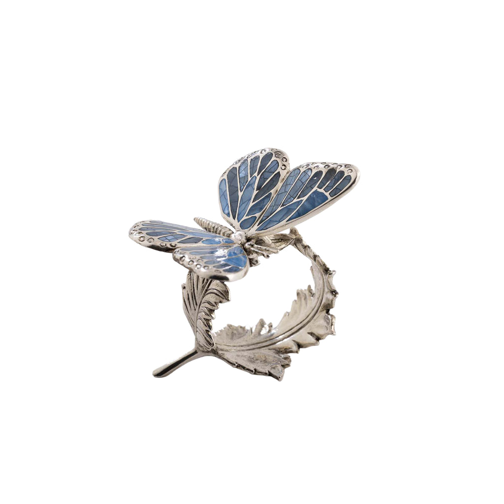 Butterfly Napkin Ring Blue