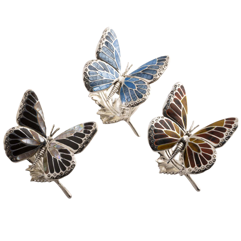 Butterfly Napkin Ring Blue
