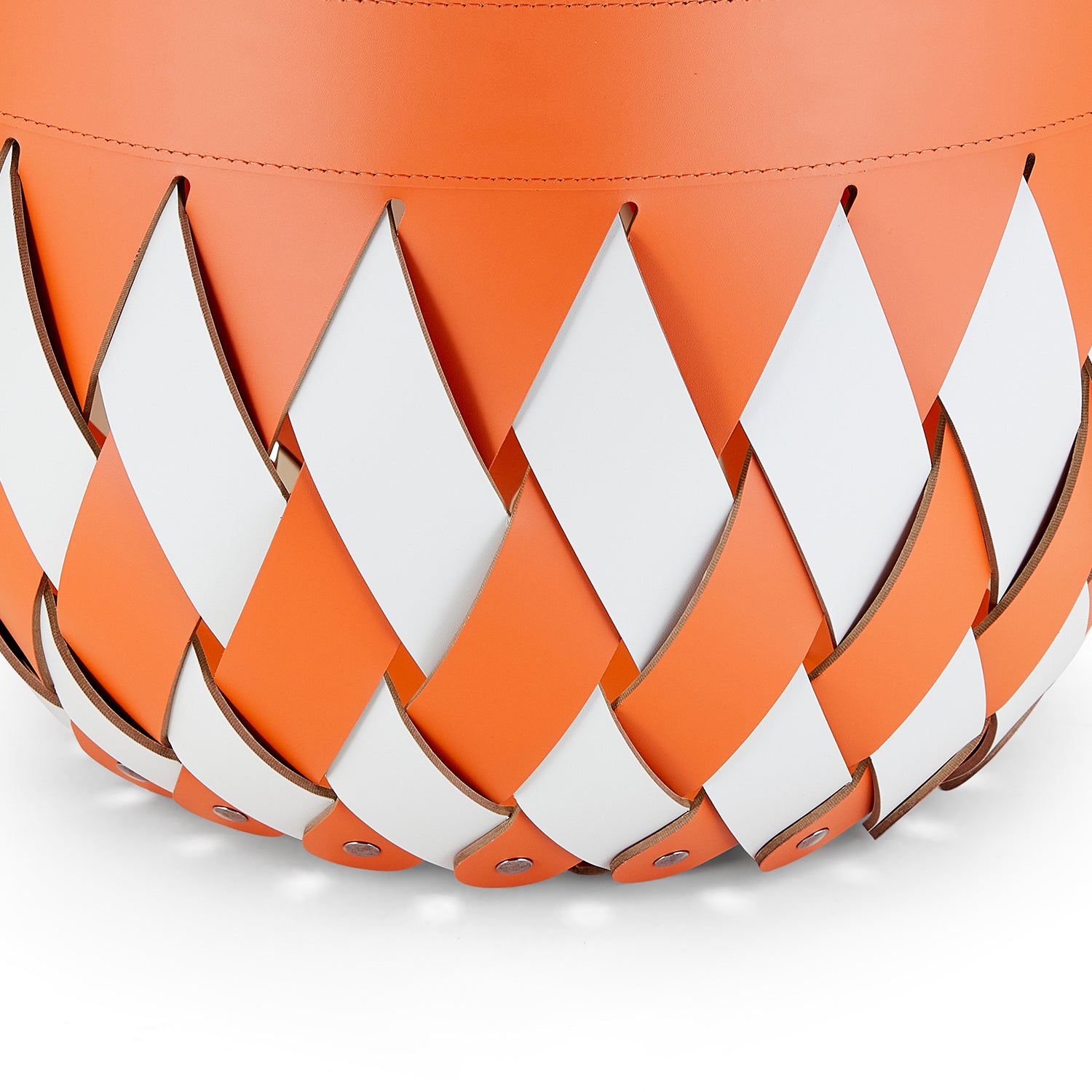 Canaria White / Mango Leather Basket