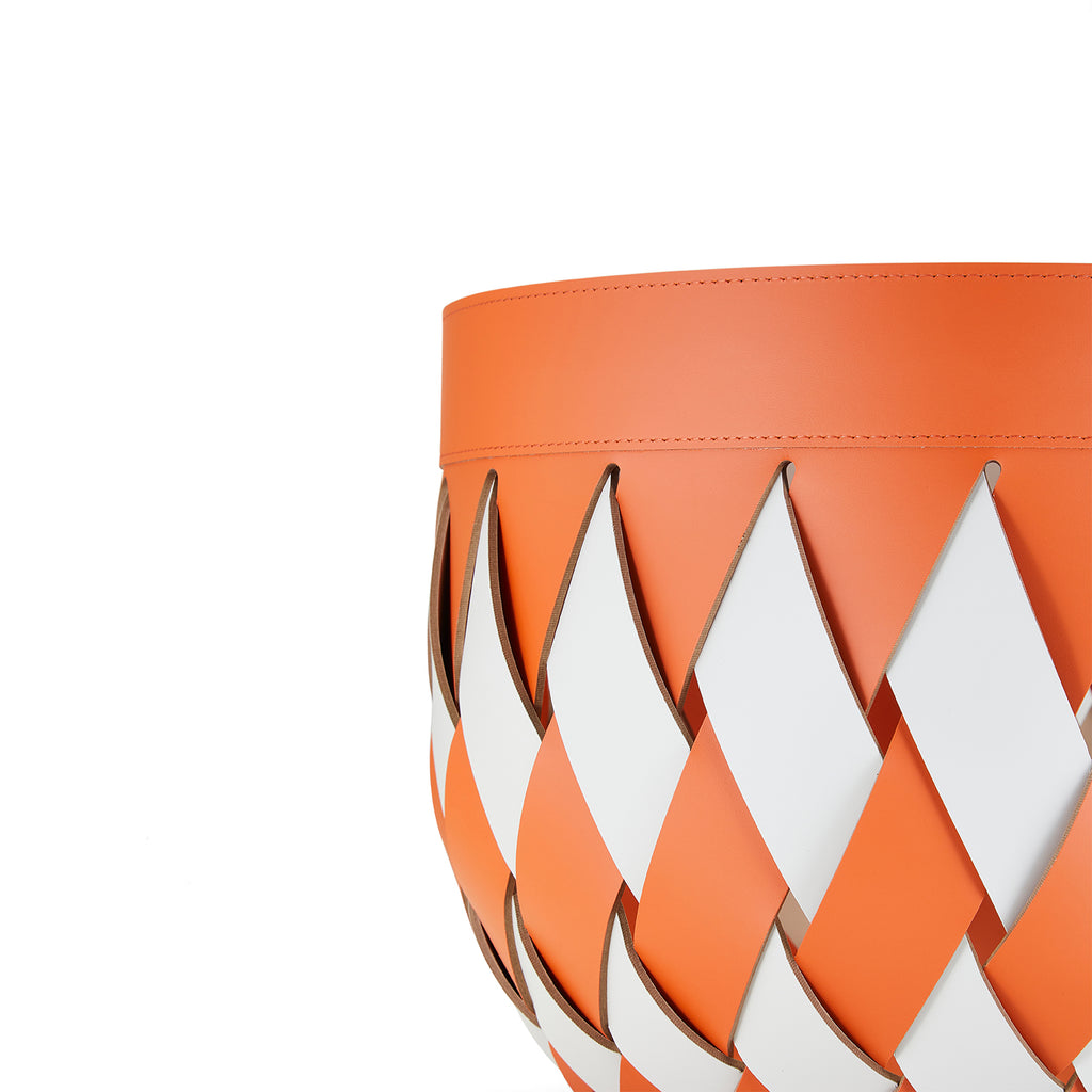 Canaria White / Mango Leather Basket