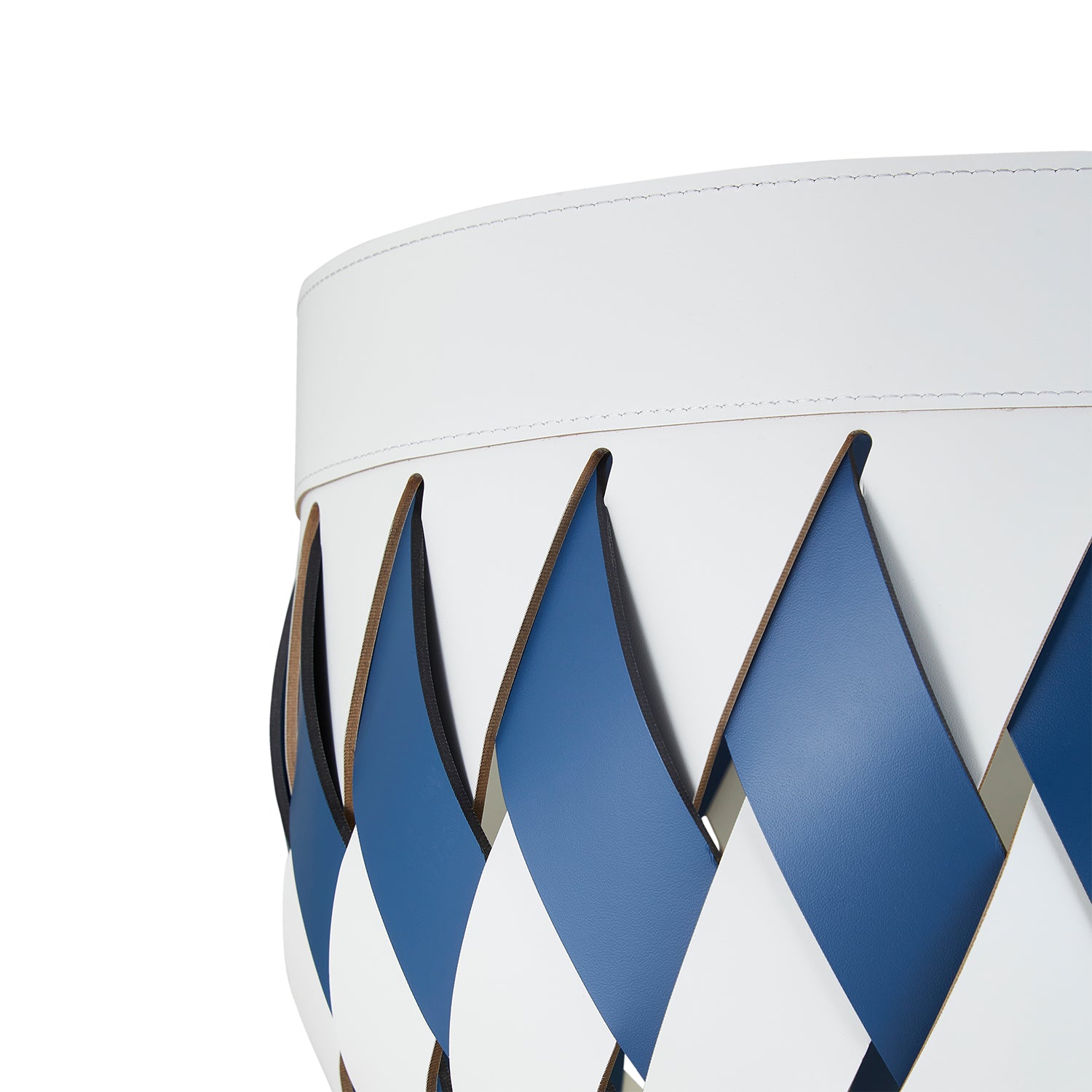 Canaria White / Navy Leather Basket