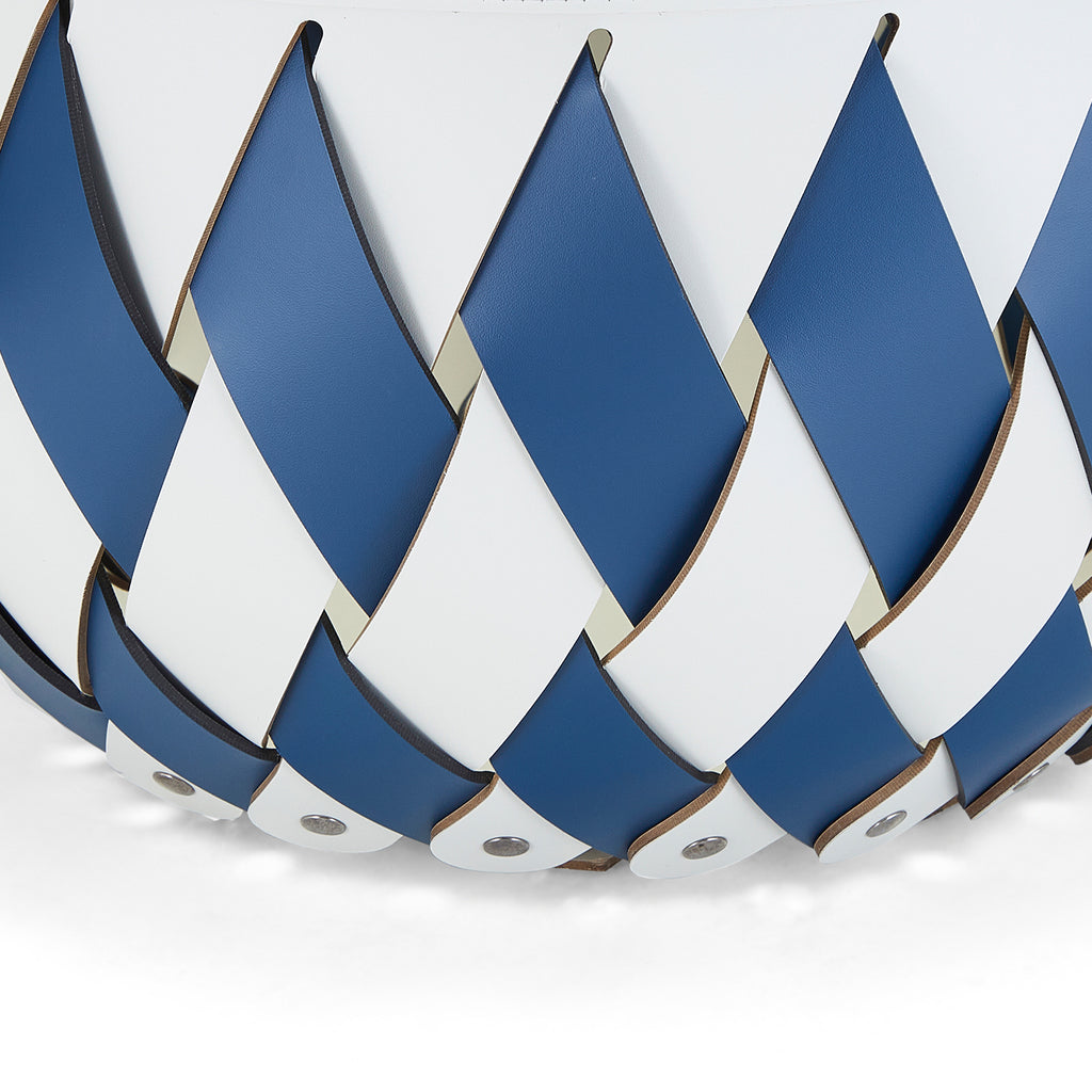 Canaria White / Navy Leather Basket