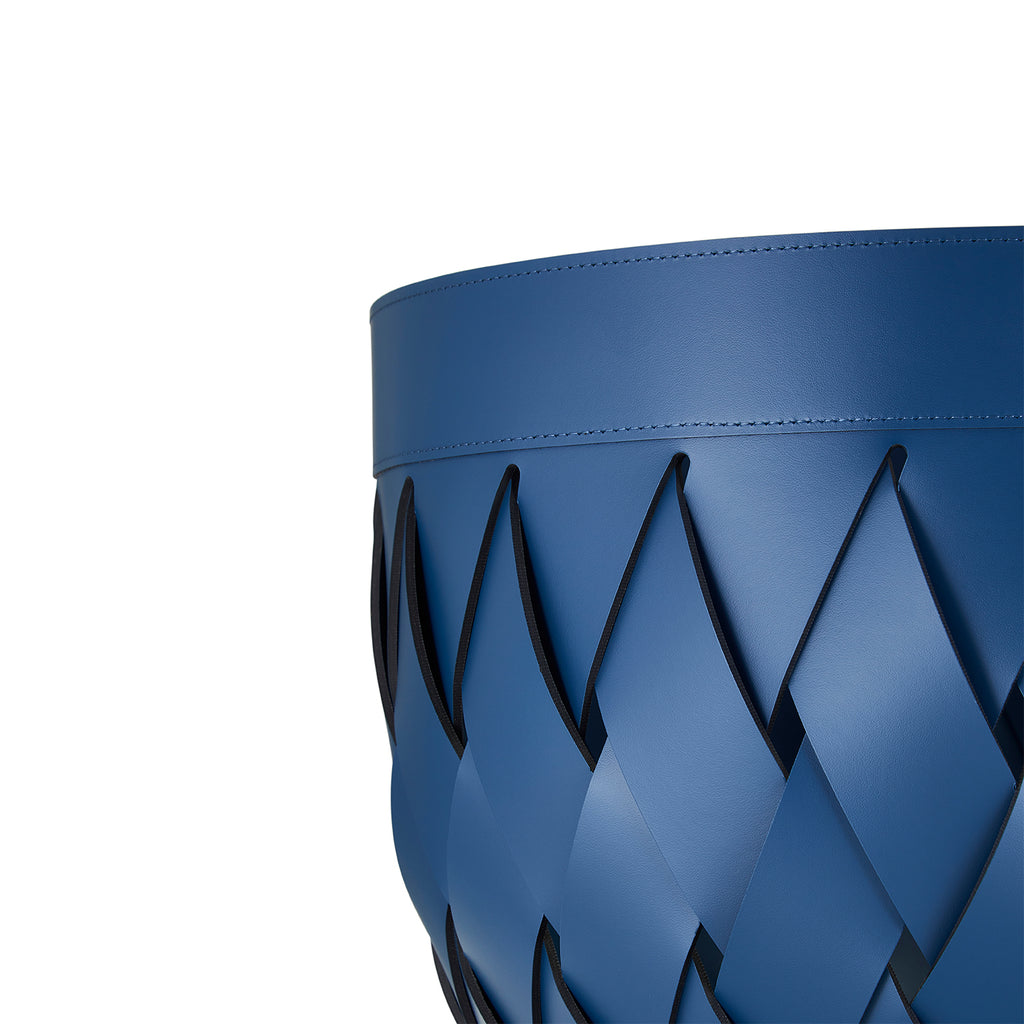 Canaria Navy Leather Basket