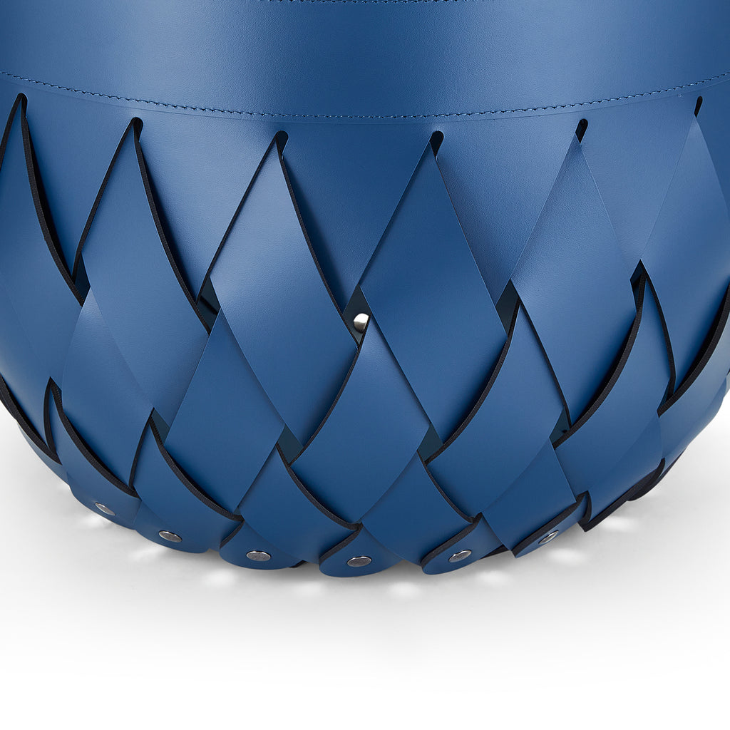 Canaria Navy Leather Basket
