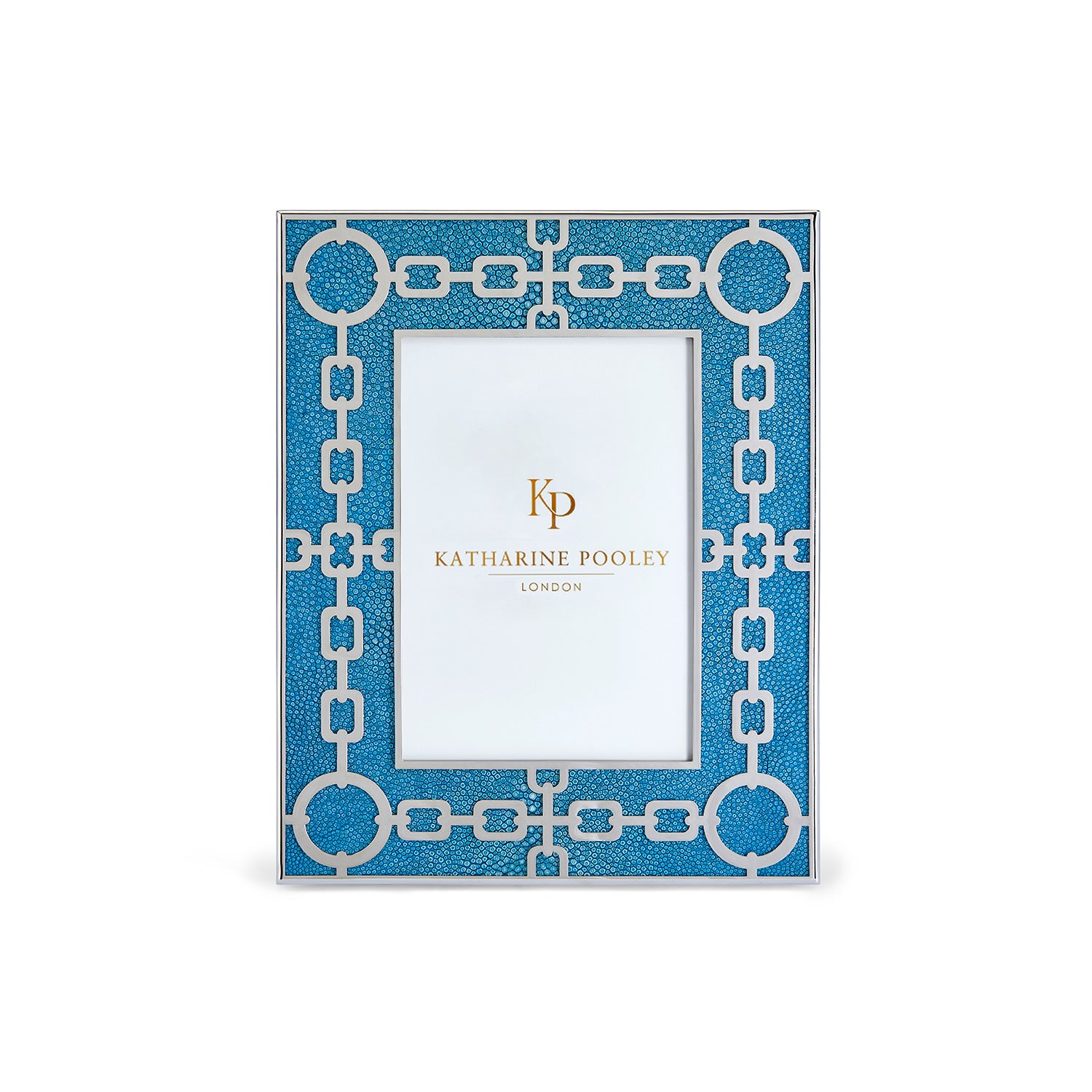 Chain Link Blue Shagreen Photo Frame