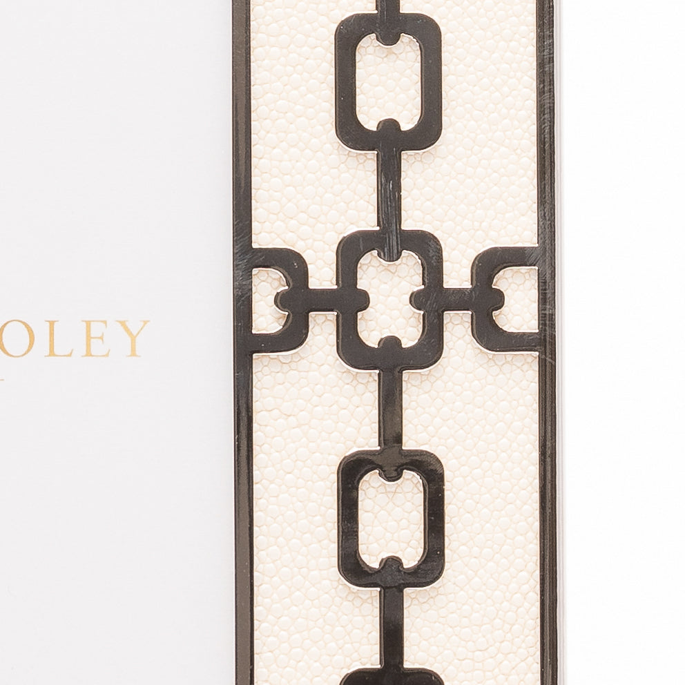 Chain Link Cream Shagreen Photo Frame