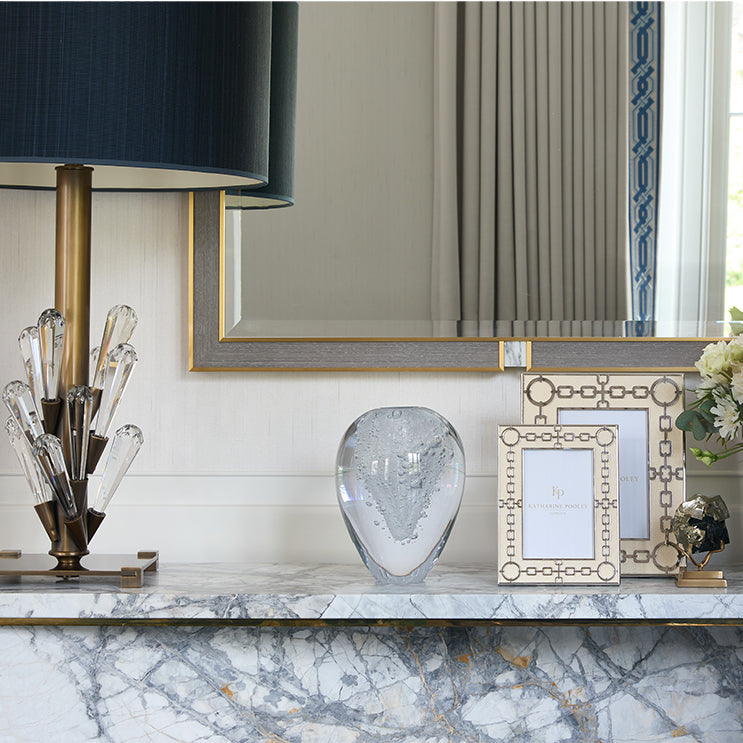 Chain Link Blue Shagreen Photo Frame