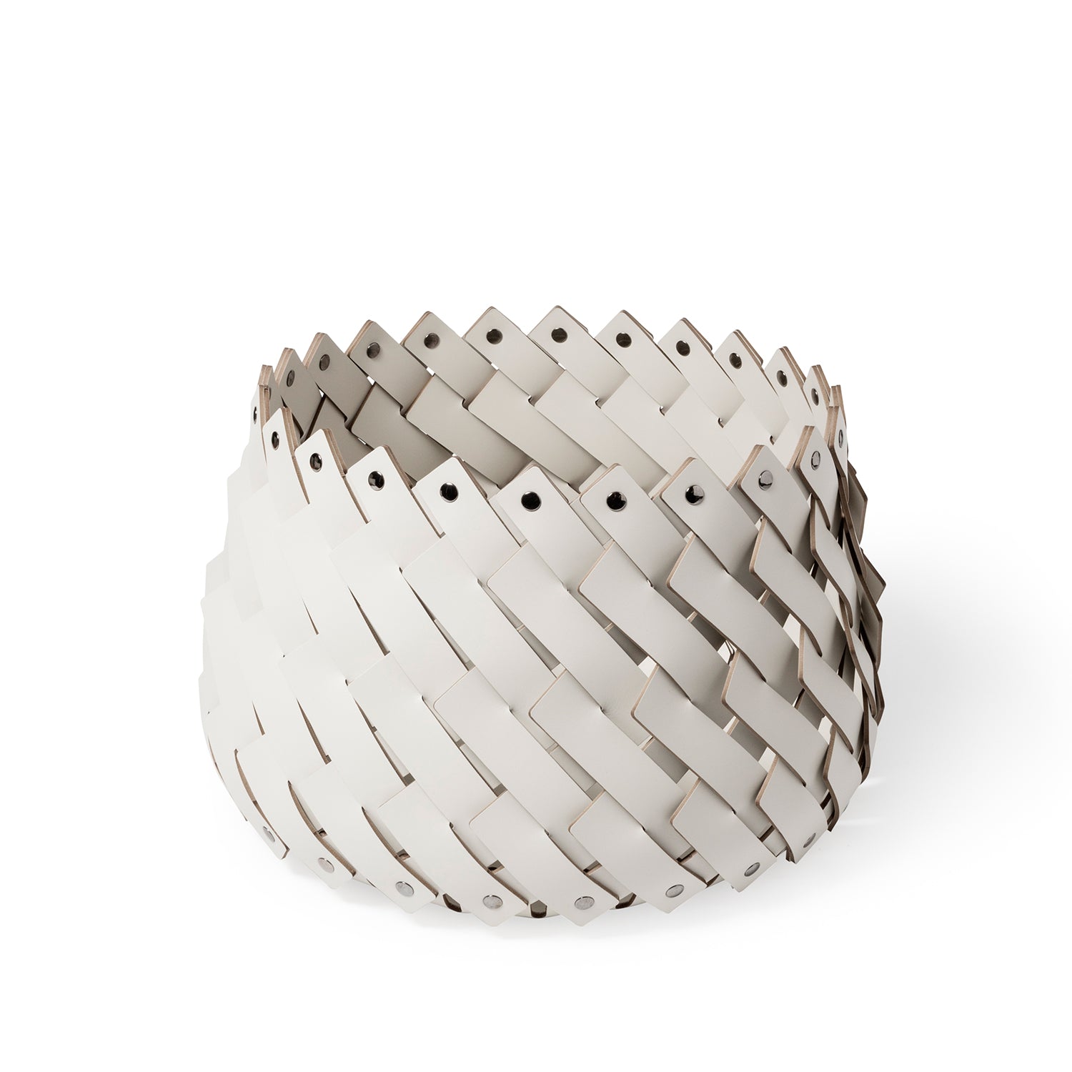 Cora Cream Leather Basket