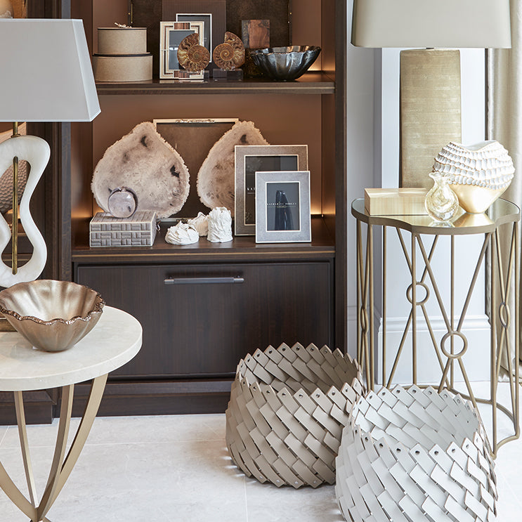 Cora Cream Leather Basket