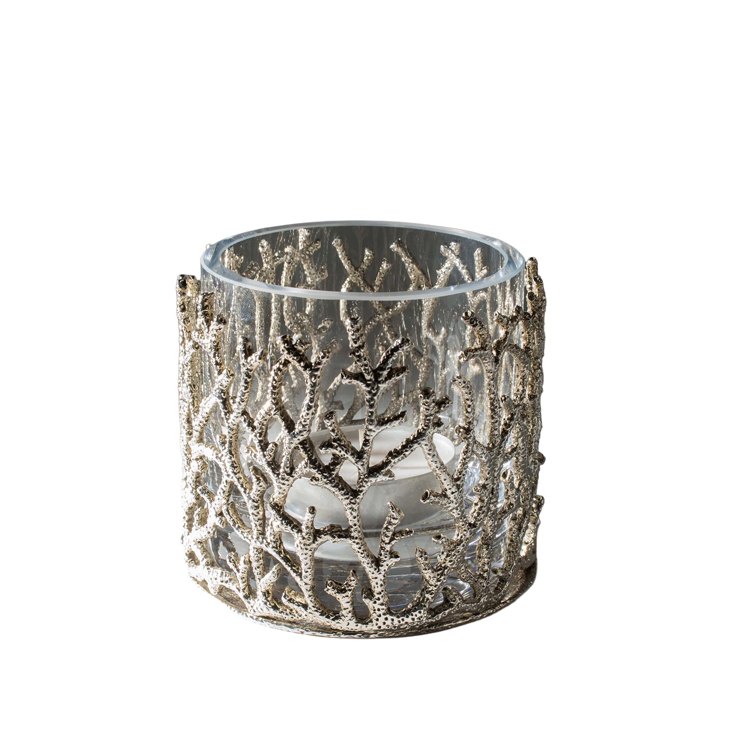 Coral Candleholder Silver