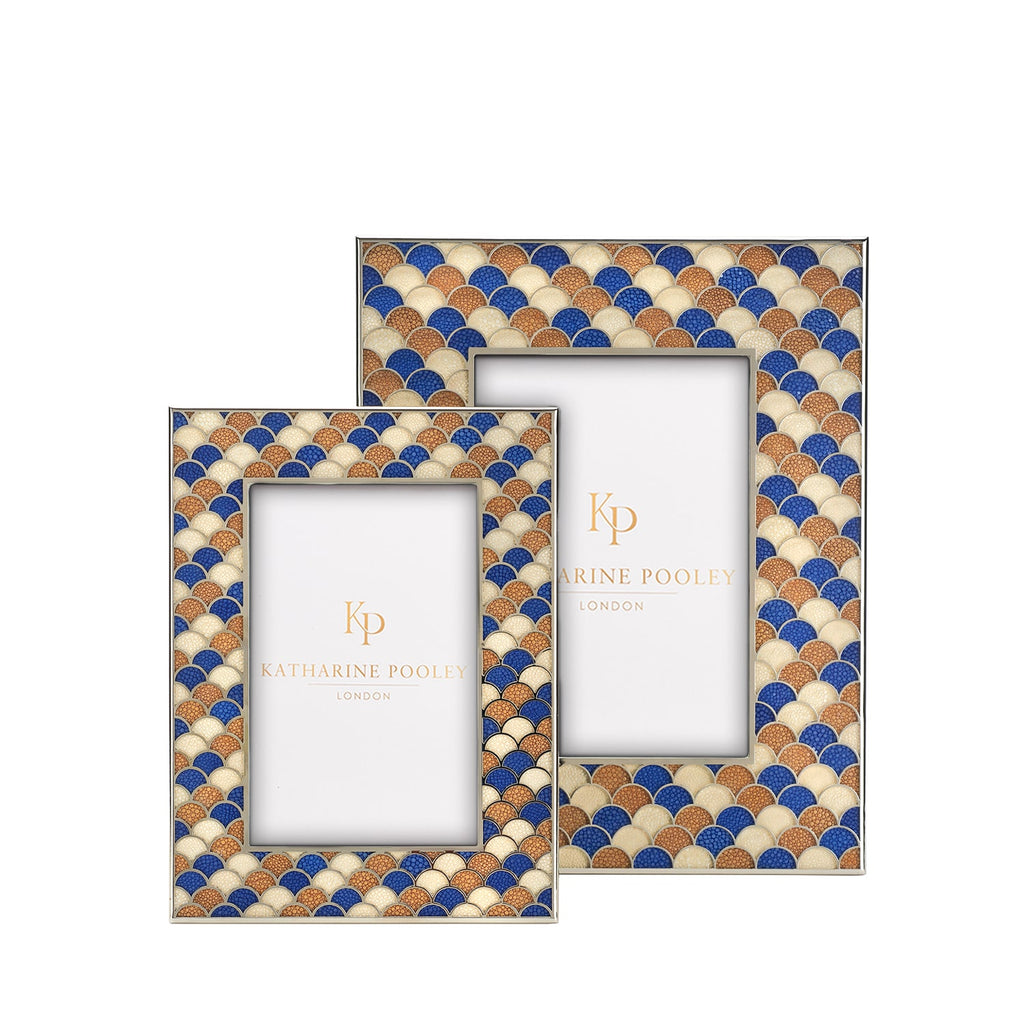 Cove Multi Shagreen Blue Photo Frame