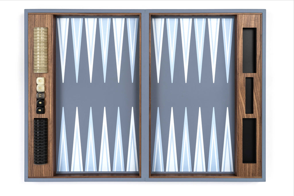 Backgammon Board in Arctic Blue