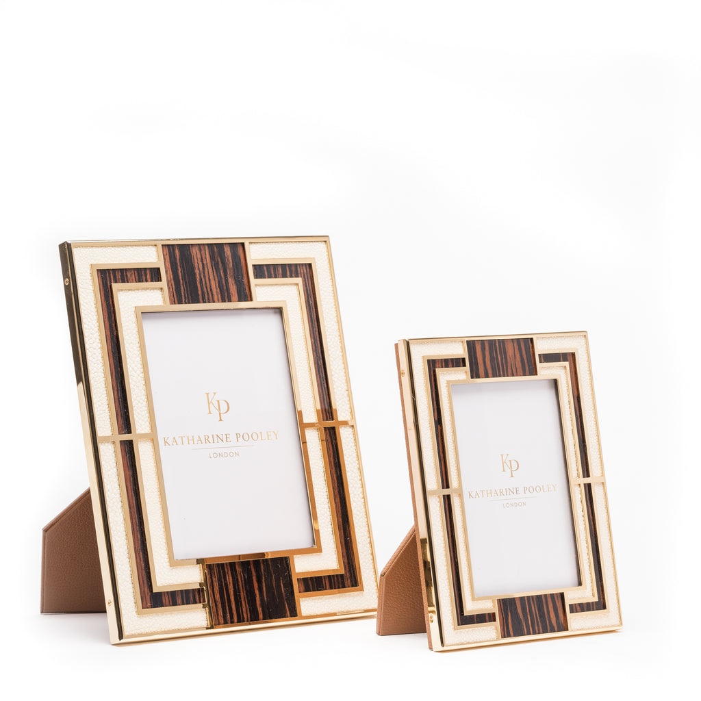 Deco Cream Macassar Shagreen Photo Frame