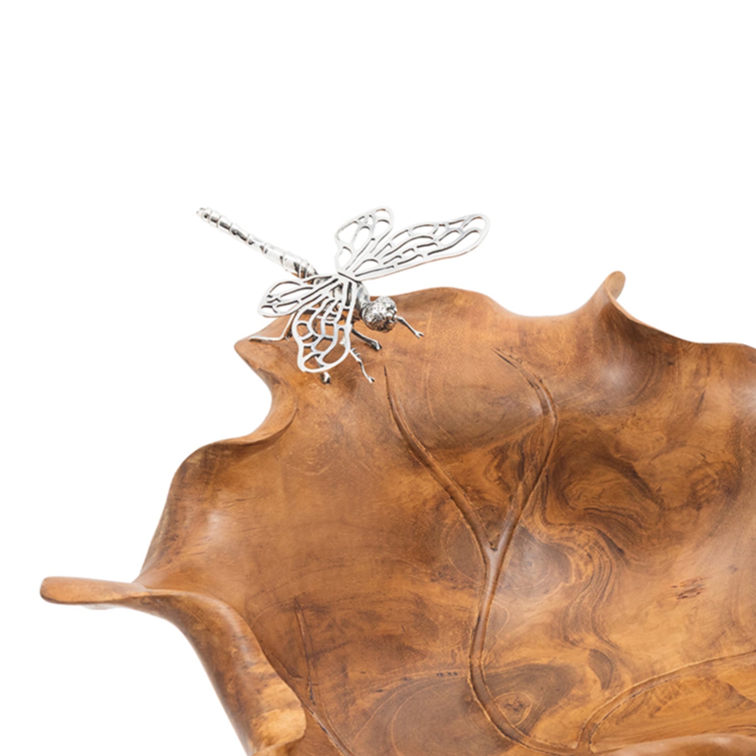 Dragonfly Teak Bowl