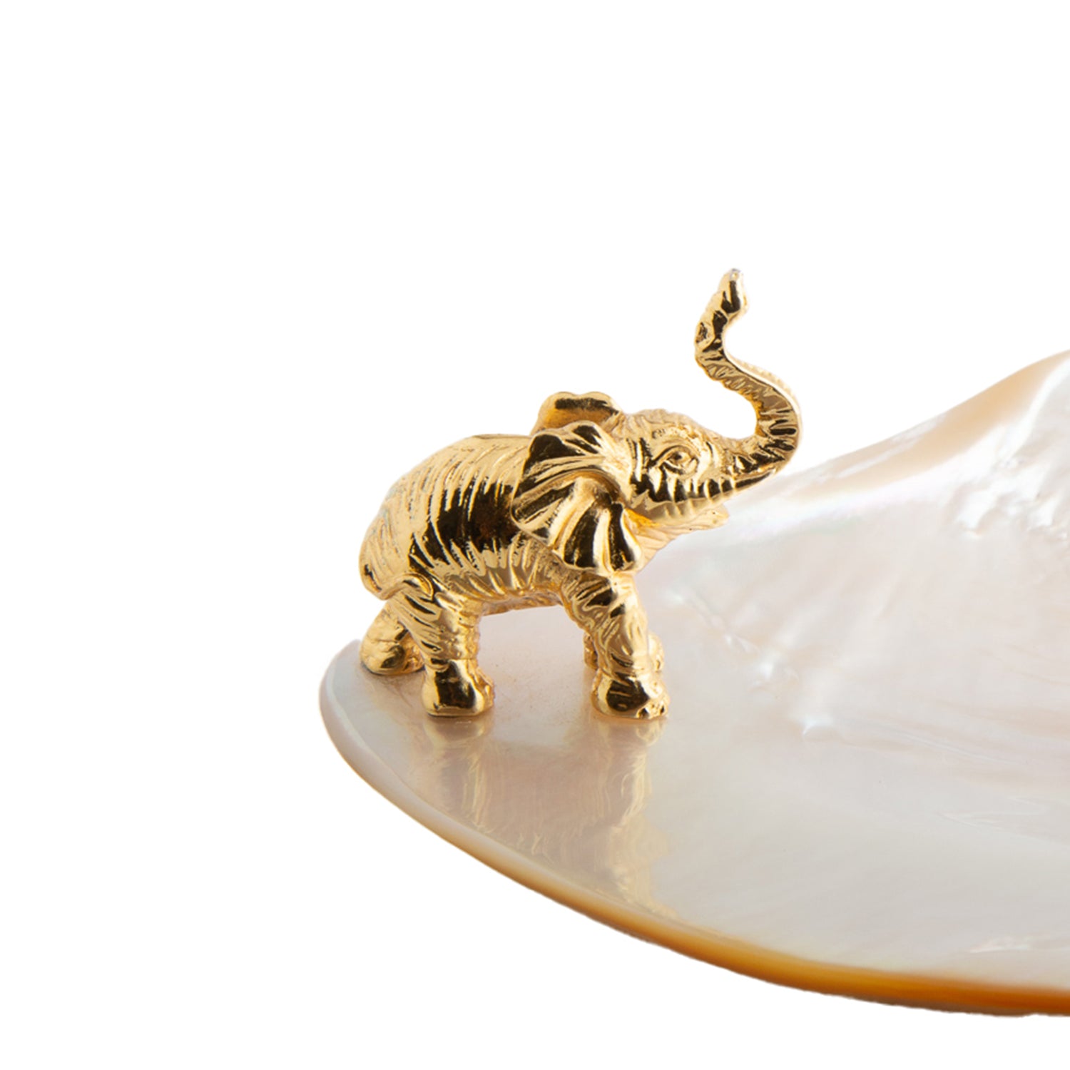 Elephant Mother of Pearl Plate