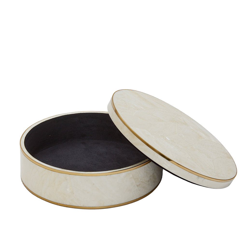 Elissa Cream Shell Box
