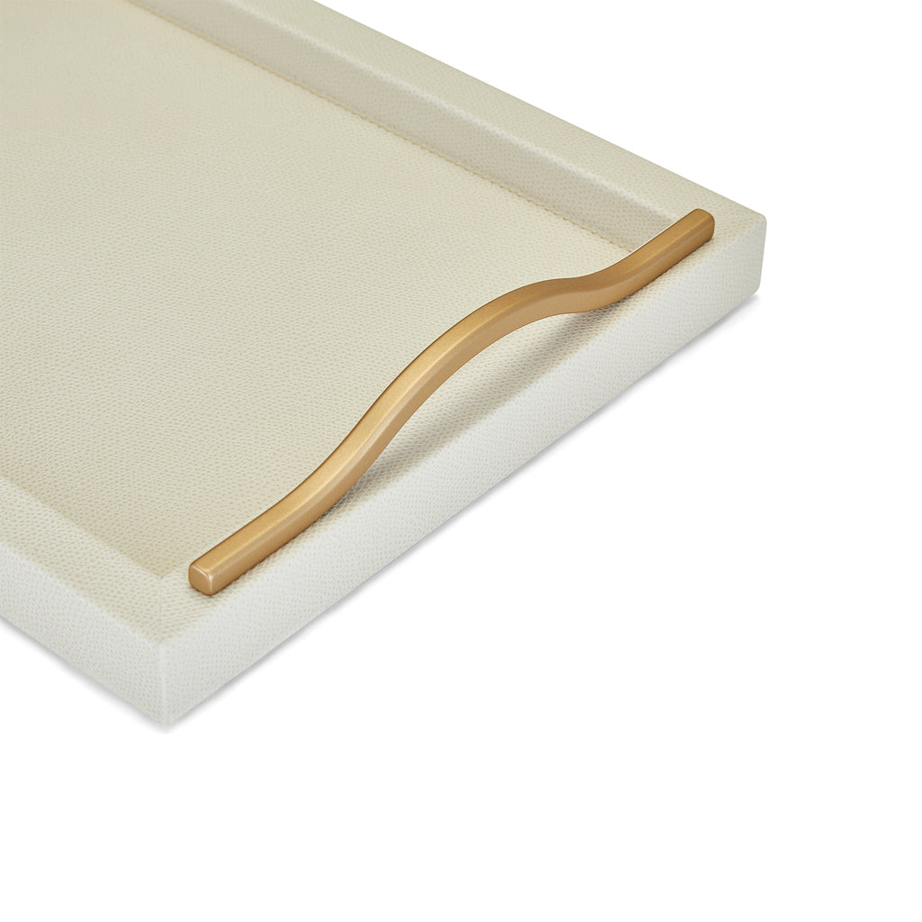 Ferdinand Ivory Leather Tray