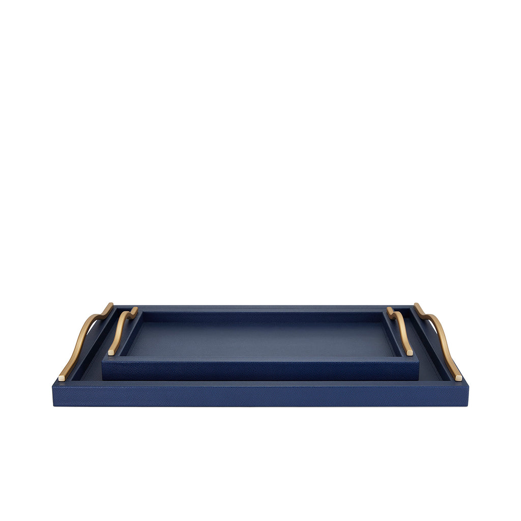 Ferdinand Navy Leather Tray