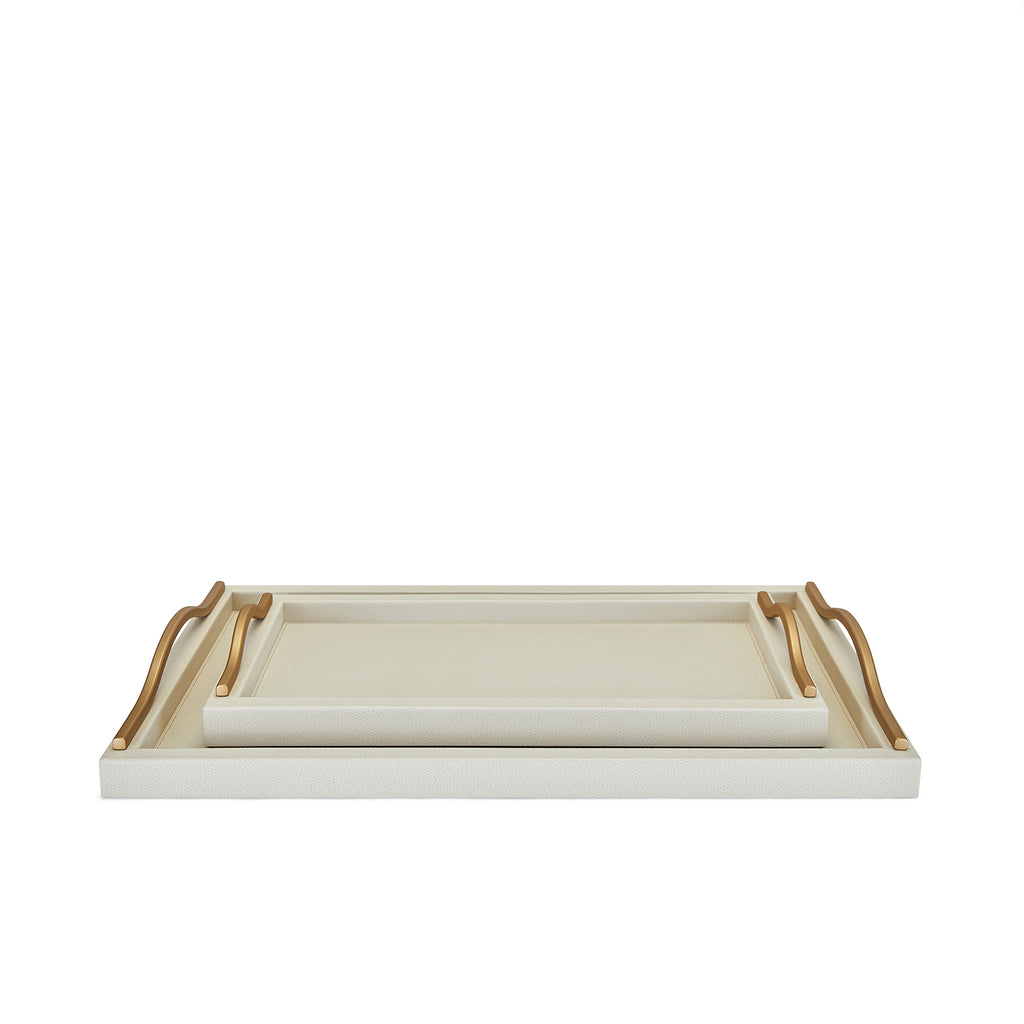 Ferdinand Ivory Leather Tray
