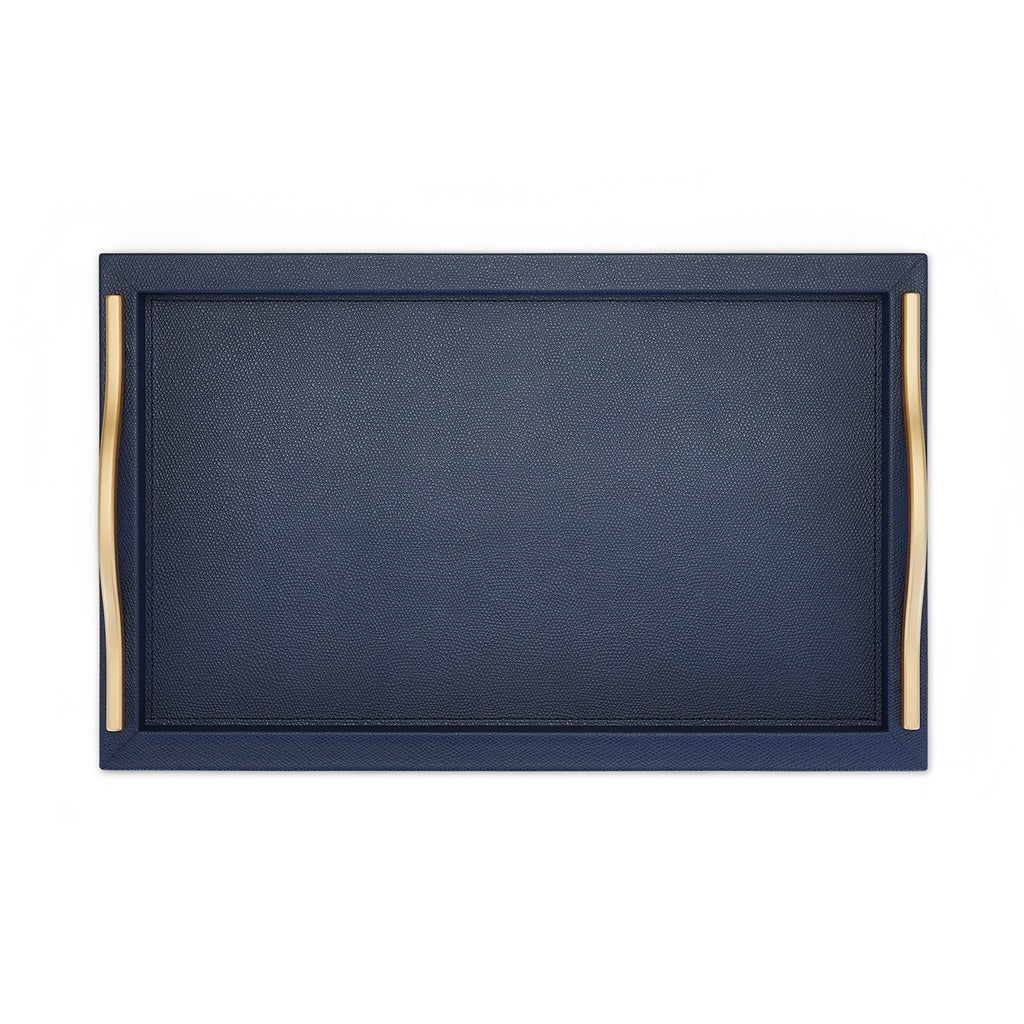 Ferdinand Navy Leather Tray