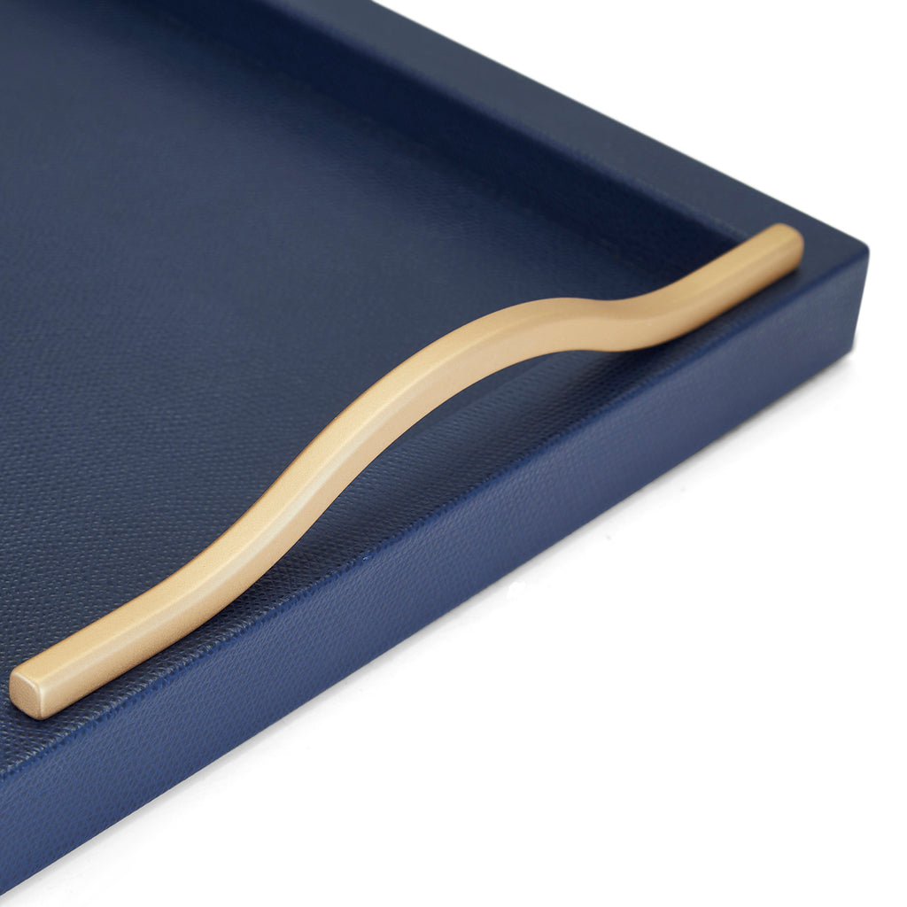 Ferdinand Navy Leather Tray