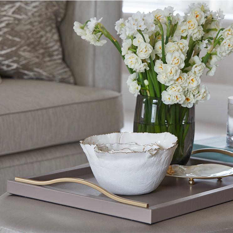 Ferdinand Navy Leather Tray