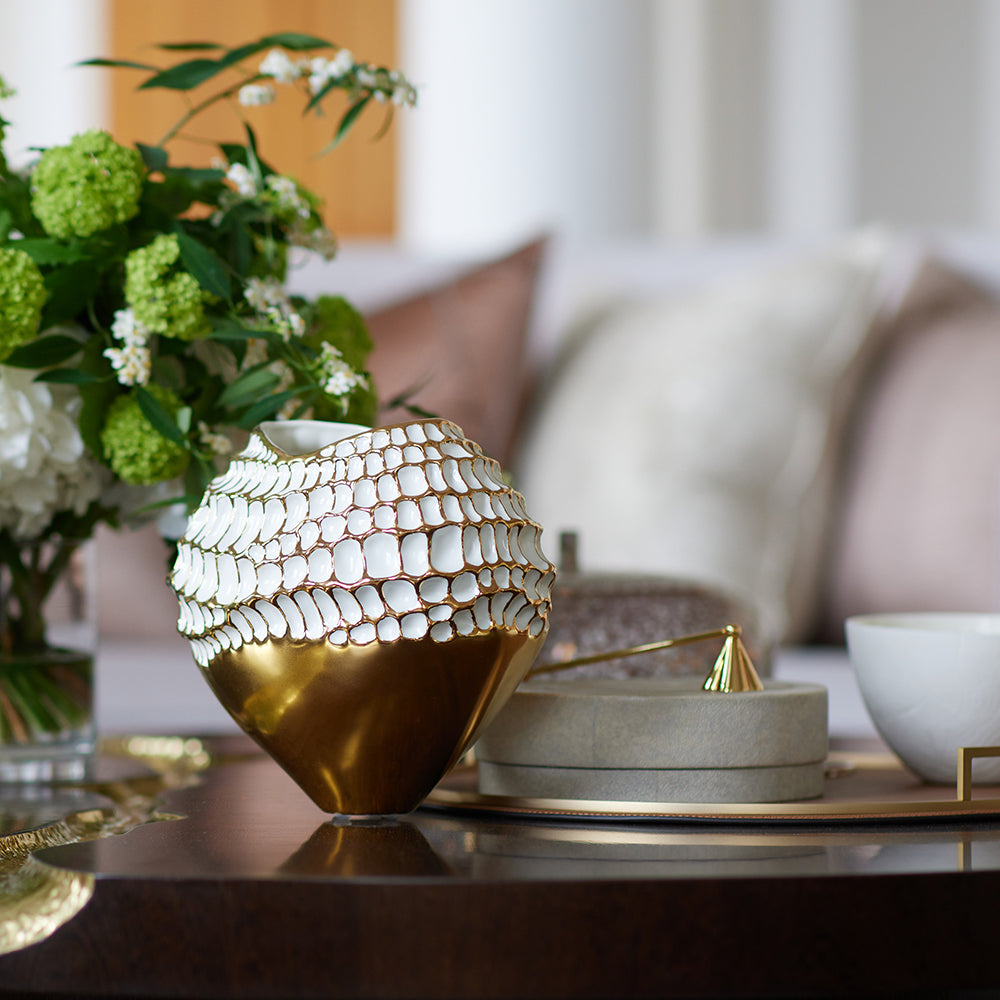 Frederica Gold Porcelain Vase