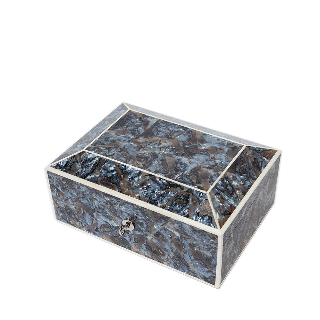 Grey Agate Shell Jewellery Box