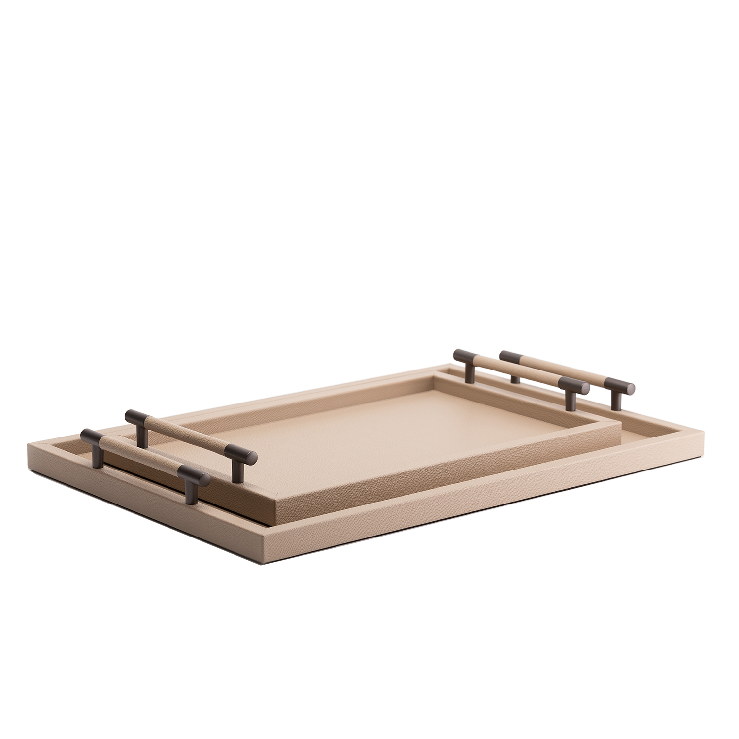 Hugo Taupe Leather Tray