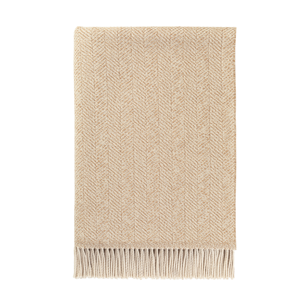Texture Herringbone Natural Merino Throw