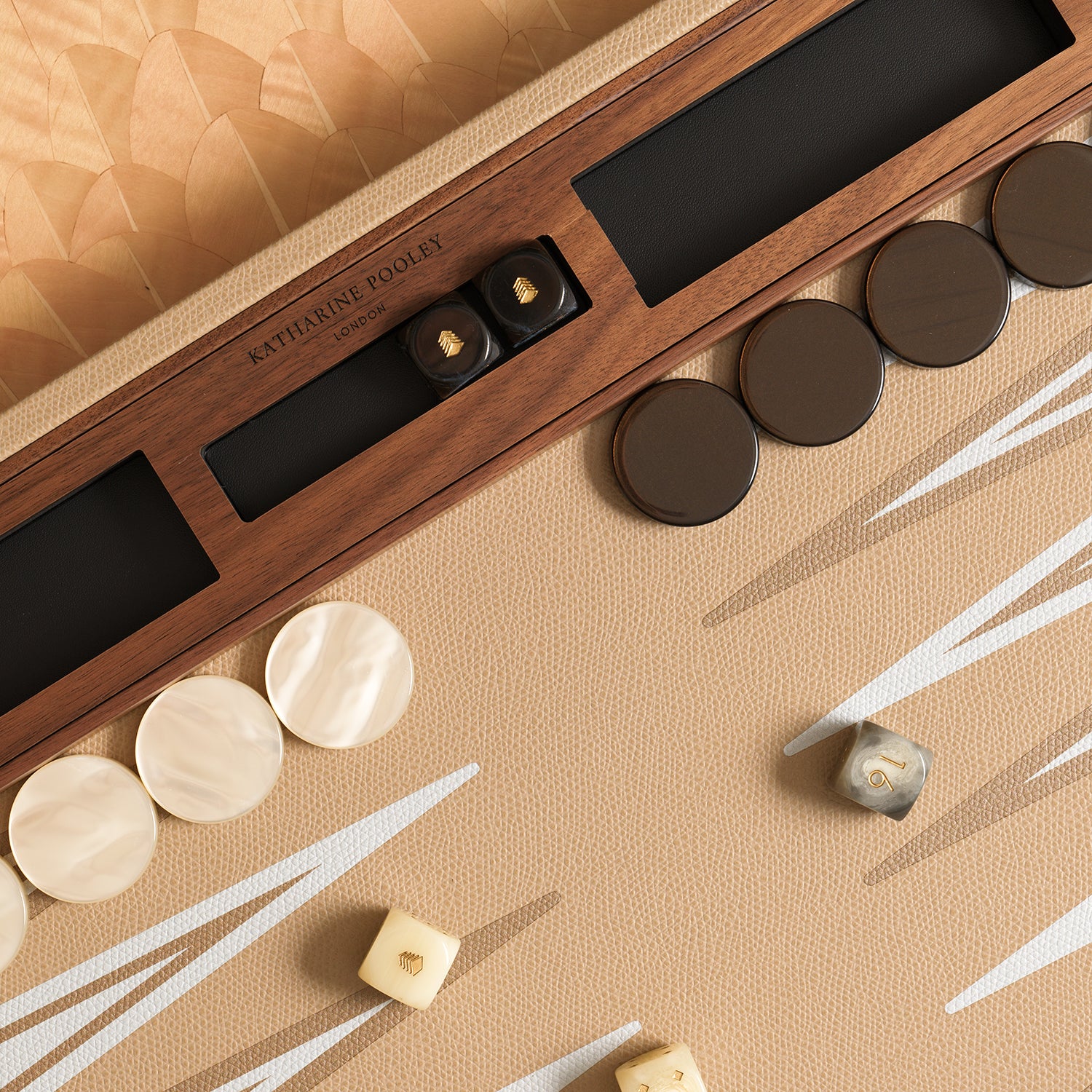 Backgammon Board in Taupe