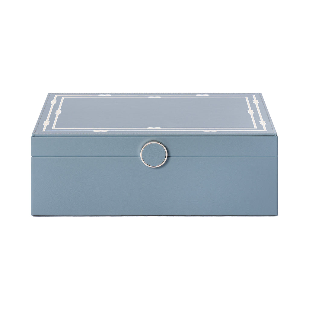 Decorative Box with Woven Print Arctic Blue