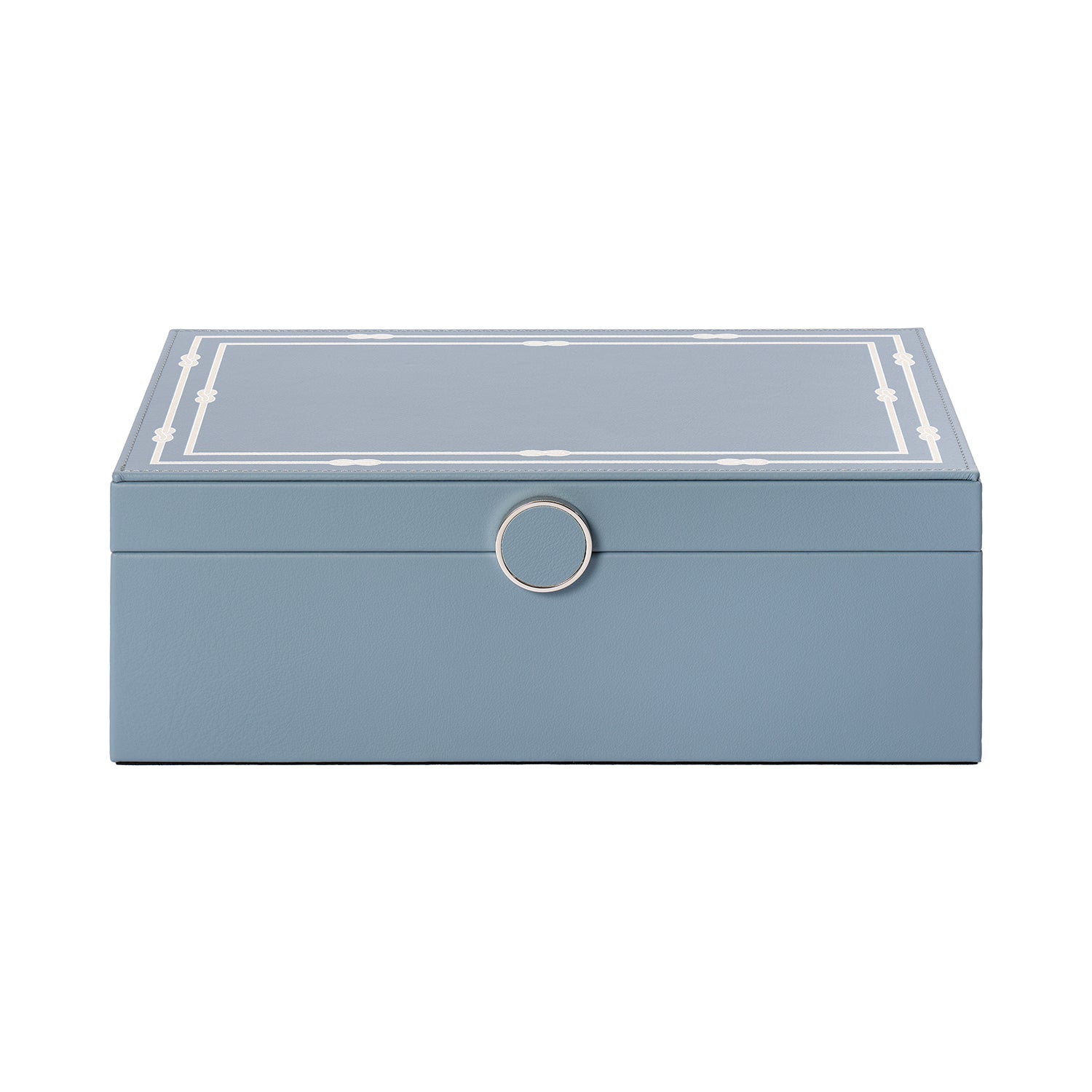 Decorative Box with Woven Print Arctic Blue
