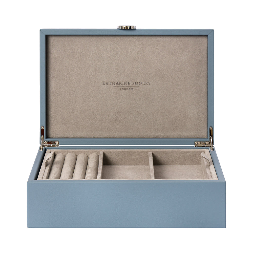 Decorative Box with Woven Print Arctic Blue