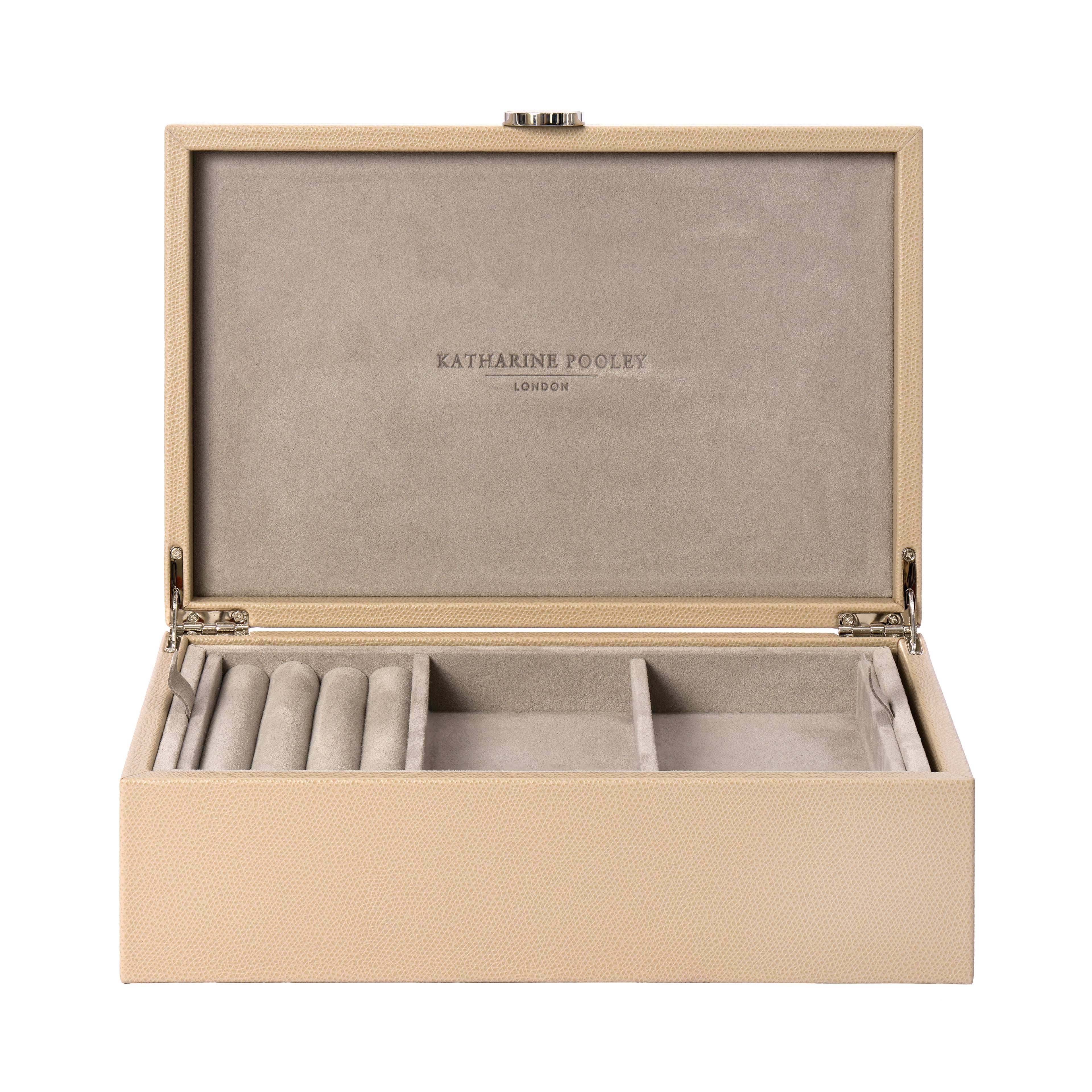 Decorative Box with Woven Print Taupe