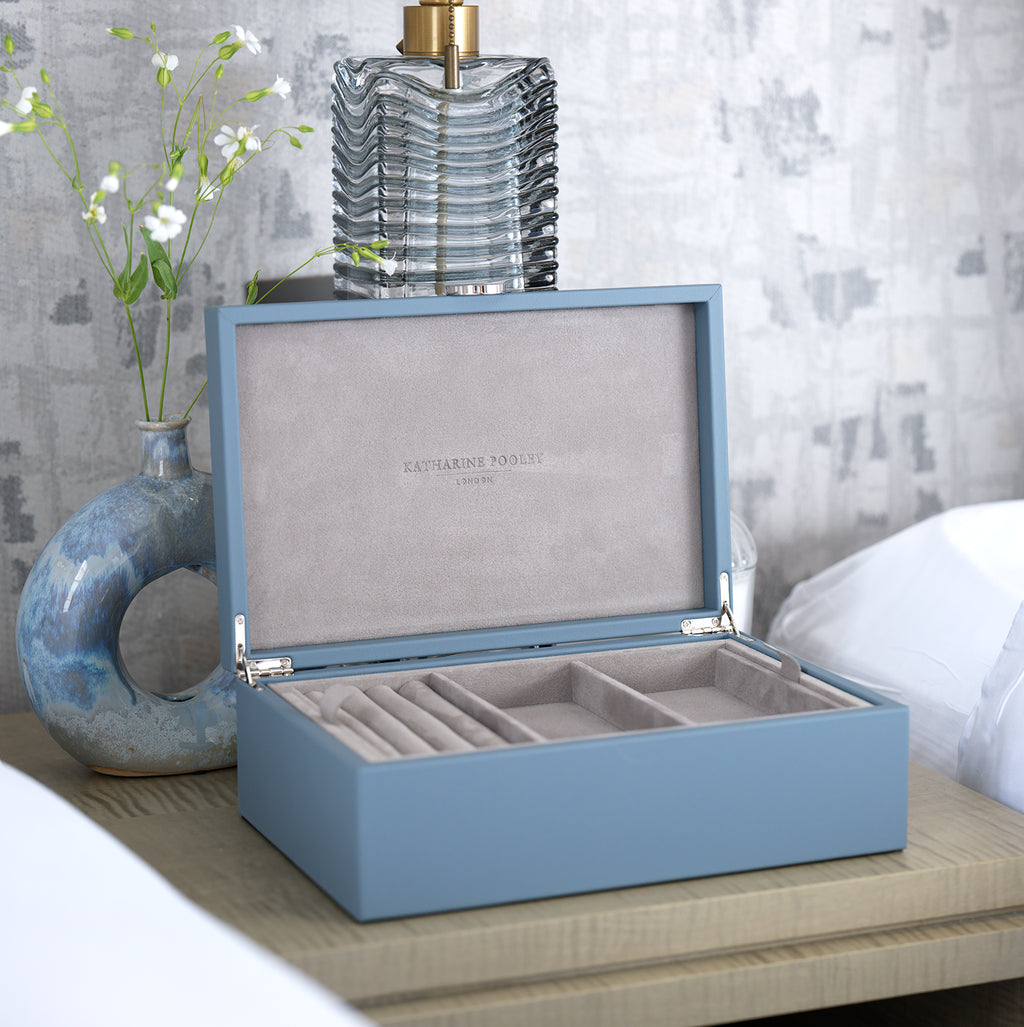 Decorative Box with Woven Print Arctic Blue