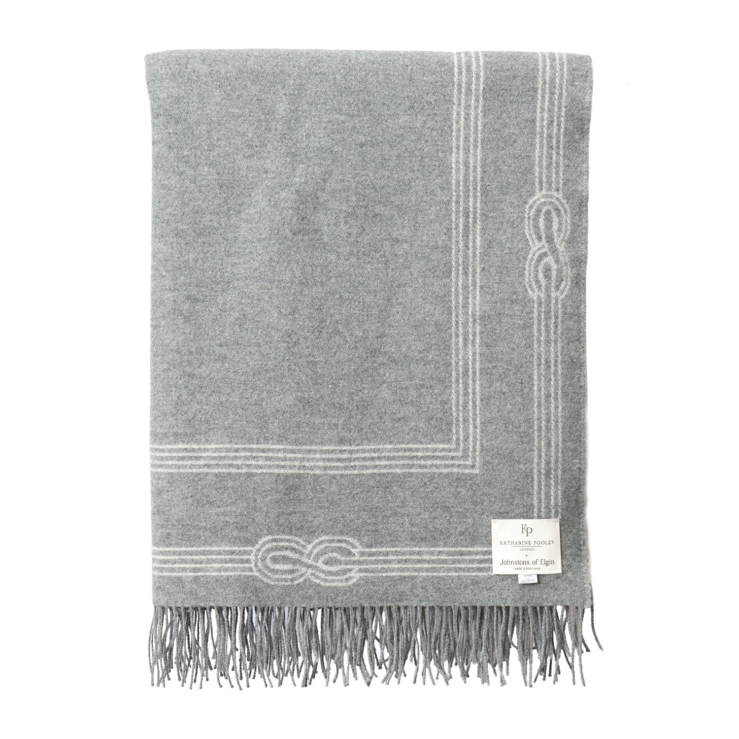 Reversible Grey Wool Throw