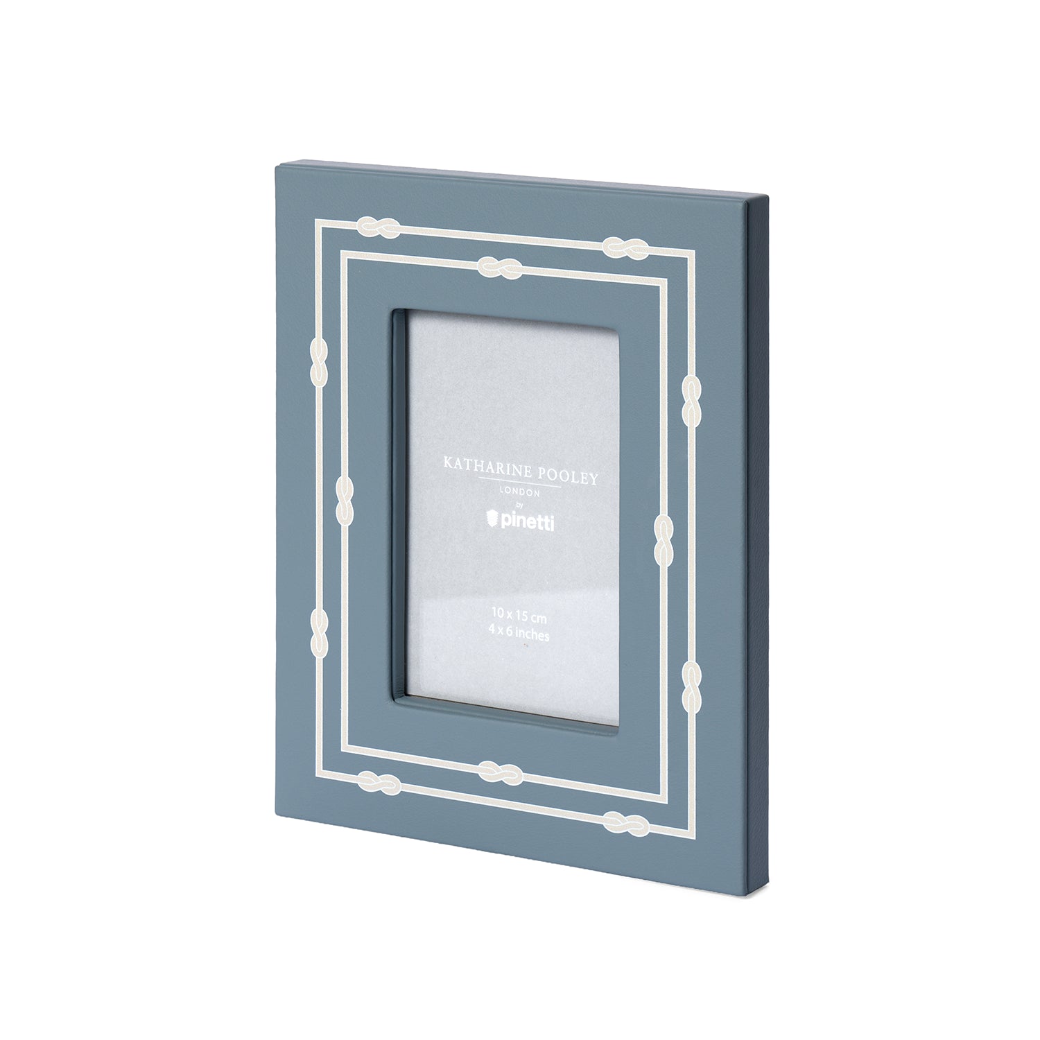 Picture Frame with Woven Print Border Arctic Blue