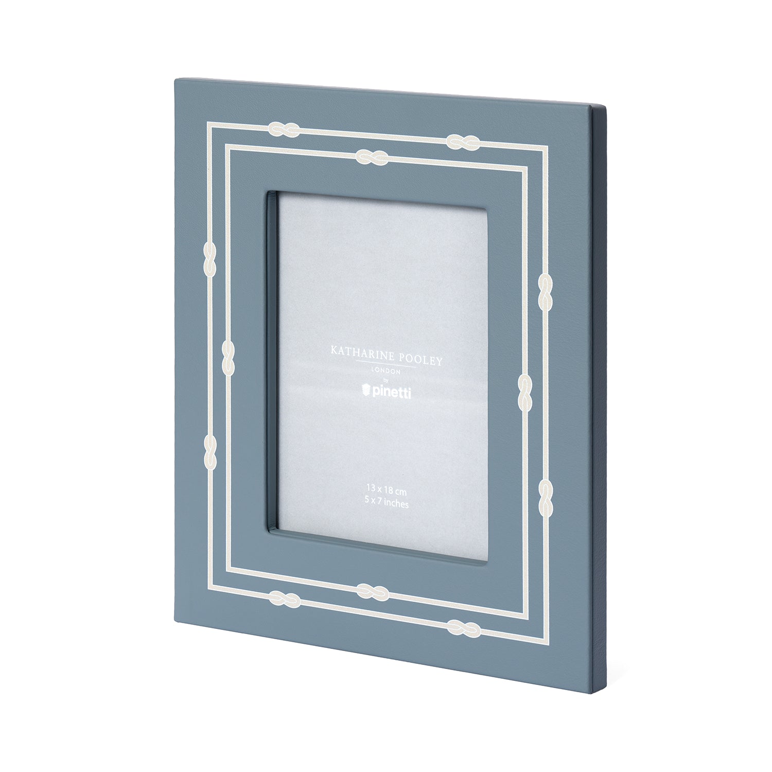 Picture Frame with Woven Print Border Arctic Blue