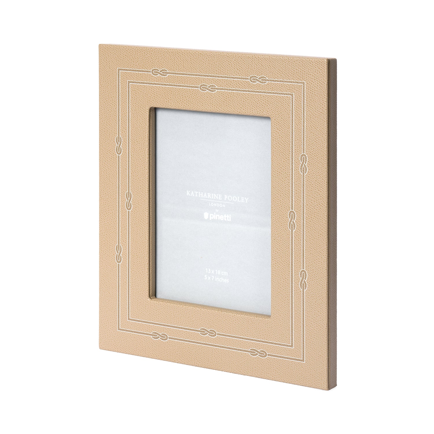 Picture Frame with Woven Print Border Taupe