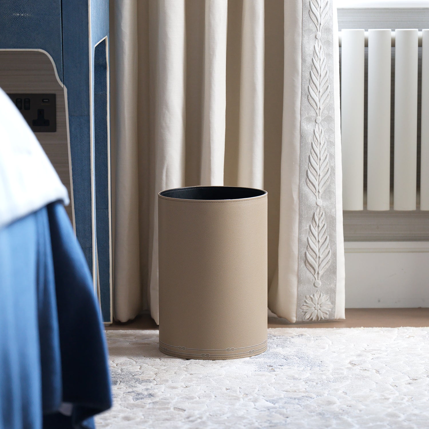 Round Paper Bin Taupe