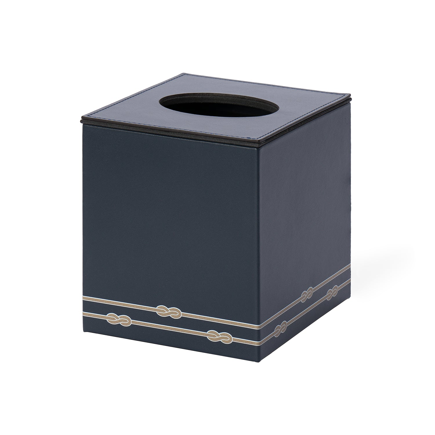 Square Tissue Box with Magnetic Lid Navy Blue